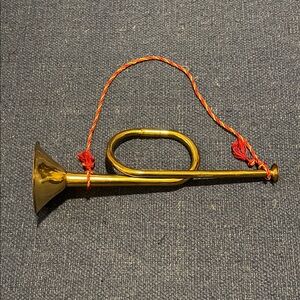 Gold Decorative Bugle with Red Cord